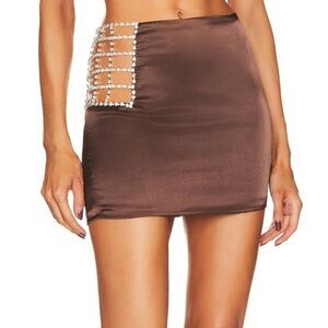 Superdown | Adira Diamante Mini Skirt Sz L *